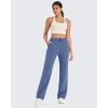 image:imageG4Free Smoofit Modal Soft Wide Leg Sweatpants Yoga Pants with Pockets Drawcord Casual Lounge PantsDenim Blue