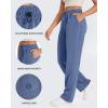 image:imageG4Free Smoofit Modal Soft Wide Leg Sweatpants Yoga Pants with Pockets Drawcord Casual Lounge PantsDenim Blue