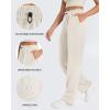 image:imageG4Free Smoofit Modal Soft Wide Leg Sweatpants Yoga Pants with Pockets Drawcord Casual Lounge PantsIvory