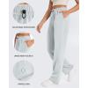 image:imageG4Free Smoofit Modal Soft Wide Leg Sweatpants Yoga Pants with Pockets Drawcord Casual Lounge PantsLight Gray