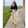 image:imageG4Free Smoofit Modal Soft Wide Leg Sweatpants Yoga Pants with Pockets Drawcord Casual Lounge PantsLight Khaki