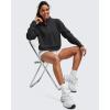 image:imageG4Free Smoofit Modal Soft Womens Sweatshirts HalfZip Pullover Mock Neck Casual Tops with PocketsBlack