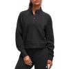 image:imageG4Free Smoofit Modal Soft Womens Sweatshirts HalfZip Pullover Mock Neck Casual Tops with PocketsBlack