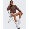 image:imageG4Free Smoofit Modal Soft Womens Sweatshirts HalfZip Pullover Mock Neck Casual Tops with PocketsDark Coffee