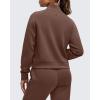 image:imageG4Free Smoofit Modal Soft Womens Sweatshirts HalfZip Pullover Mock Neck Casual Tops with PocketsDark Coffee