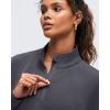 image:imageG4Free Smoofit Modal Soft Womens Sweatshirts HalfZip Pullover Mock Neck Casual Tops with PocketsDark Gray