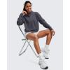 image:imageG4Free Smoofit Modal Soft Womens Sweatshirts HalfZip Pullover Mock Neck Casual Tops with PocketsDark Gray