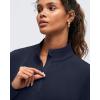 image:imageG4Free Smoofit Modal Soft Womens Sweatshirts HalfZip Pullover Mock Neck Casual Tops with PocketsDark Navy