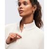 image:imageG4Free Smoofit Modal Soft Womens Sweatshirts HalfZip Pullover Mock Neck Casual Tops with PocketsIvory