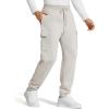 image:imageG4Free Flurrylux Mens Fleece Lined Joggers Cargo Pants Cotton Warm Drawstring Sweatpants with 4 PocketsDusty Taupe