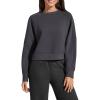 image:imageG4Free Flurrylux Womens Cropped Crewneck Sweatshirts Fleece Lined Loose Fit Pullover Fall Clothes Casual TopsDark Gray