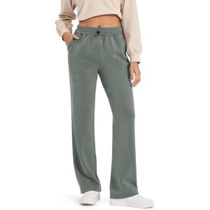 image:imageG4Free Smoofit Modal Soft Wide Leg Sweatpants Yoga Pants with Pockets Drawcord Casual Lounge PantsGray Sage