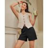 image:imageG4Free EverGoing Dressy Casual Shorts for Women 5 High Waisted Summer Lounge Pleated Shorts with PocketsBlack