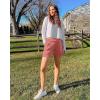 image:imageG4Free EverGoing Dressy Casual Shorts for Women 5 High Waisted Summer Lounge Pleated Shorts with PocketsCameo
