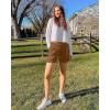 image:imageG4Free EverGoing Dressy Casual Shorts for Women 5 High Waisted Summer Lounge Pleated Shorts with PocketsCoca Mocha
