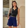 image:imageG4Free EverGoing Dressy Casual Shorts for Women 5 High Waisted Summer Lounge Pleated Shorts with PocketsRoyal Blue