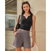 image:imageG4Free EverGoing Dressy Casual Shorts for Women 5 High Waisted Summer Lounge Pleated Shorts with PocketsTaupe