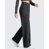 image:imageG4Free Wide Leg Pants for Women Loose Yoga Pants with Pockets PetiteRegularTall Stretch Casual Lounge PantsGrey and Black Stripe