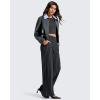 image:imageG4Free Wide Leg Pants for Women Loose Yoga Pants with Pockets PetiteRegularTall Stretch Casual Lounge PantsGrey and Black Stripe
