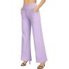 image:imageG4Free Wide Leg Pants for Women Loose Yoga Pants with Pockets PetiteRegularTall Stretch Casual Lounge PantsLavender