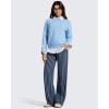 image:imageG4Free Wide Leg Pants for Women Loose Yoga Pants with Pockets PetiteRegularTall Stretch Casual Lounge PantsNavy Stripe