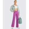 image:imageG4Free Wide Leg Pants for Women Loose Yoga Pants with Pockets PetiteRegularTall Stretch Casual Lounge PantsRaspberry Purple