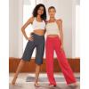 image:imageG4Free Wide Leg Pants for Women Loose Yoga Pants with Pockets PetiteRegularTall Stretch Casual Lounge PantsRed