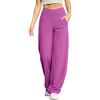 image:imageG4Free Wide Leg Pants for Women Loose Yoga Pants with Pockets PetiteRegularTall Stretch Casual Lounge PantsRaspberry Purple