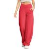 image:imageG4Free Wide Leg Pants for Women Loose Yoga Pants with Pockets PetiteRegularTall Stretch Casual Lounge PantsRed