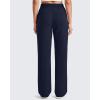 image:imageG4Free Petite Pants for Women Wide Leg Drawstring Sweatpants Casual Elastic Pants with Pockets for Travel Yoga Dress PantsDark NavySPetite