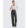image:imageG4Free Womens Ribbed Knit Wide Leg Pants with Pockets Lightweight Stretchy Yoga Pants Casual LoungeBlack
