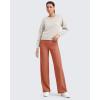 image:imageG4Free Womens Ribbed Knit Wide Leg Pants with Pockets Lightweight Stretchy Yoga Pants Casual LoungeBurnt Orange