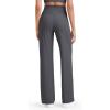image:imageG4Free Womens Ribbed Knit Wide Leg Pants with Pockets Lightweight Stretchy Yoga Pants Casual LoungeDark Gray