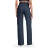 image:imageG4Free Womens Ribbed Knit Wide Leg Pants with Pockets Lightweight Stretchy Yoga Pants Casual LoungeDark Navy