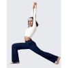 image:imageG4Free Womens Ribbed Knit Wide Leg Pants with Pockets Lightweight Stretchy Yoga Pants Casual LoungeDark Navy
