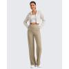image:imageG4Free Womens Ribbed Knit Wide Leg Pants with Pockets Lightweight Stretchy Yoga Pants Casual LoungeDirty Latte
