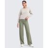 image:imageG4Free Womens Ribbed Knit Wide Leg Pants with Pockets Lightweight Stretchy Yoga Pants Casual LoungeMisty Green