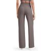 image:imageG4Free Womens Ribbed Knit Wide Leg Pants with Pockets Lightweight Stretchy Yoga Pants Casual LoungeTaupe