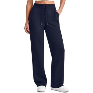 image:imageG4Free Petite Pants for Women Wide Leg Drawstring Sweatpants Casual Elastic Pants with Pockets for Travel Yoga Dress PantsDark NavySPetite