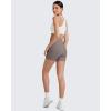 image:imageG4Free BareFeel Biker Shorts for Women with Pockets High Waisted Workout Athletic Gym Legging Shorts 46Taupe