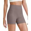 image:imageG4Free BareFeel Biker Shorts for Women with Pockets High Waisted Workout Athletic Gym Legging Shorts 46Taupe