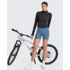image:imageG4Free Barefeel Biker Shorts Women Tummy Control High Waisted No Front Seam Workout Gym Shorts with Pockets 4 6 8Blue Gray