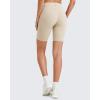 image:imageG4Free Barefeel Biker Shorts Women Tummy Control High Waisted No Front Seam Workout Gym Shorts with Pockets 4 6 8Light Khaki