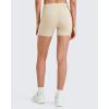 image:imageG4Free Barefeel Biker Shorts Women Tummy Control High Waisted No Front Seam Workout Gym Shorts with Pockets 4 6 8Light Khaki