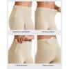image:imageG4Free Barefeel Biker Shorts Women Tummy Control High Waisted No Front Seam Workout Gym Shorts with Pockets 4 6 8Light Khaki