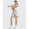 image:imageG4Free Chillwhisp Athletic Shorts for Women 4  High Waist Lightweight Casual Running Shorts Builtin Liner with PocketsChime Gray