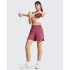 image:imageG4Free Chillwhisp Athletic Shorts for Women 4  High Waist Lightweight Casual Running Shorts Builtin Liner with PocketsDark Burgundy