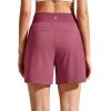 image:imageG4Free Chillwhisp Athletic Shorts for Women 4  High Waist Lightweight Casual Running Shorts Builtin Liner with PocketsDark Burgundy