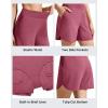image:imageG4Free Chillwhisp Athletic Shorts for Women 4  High Waist Lightweight Casual Running Shorts Builtin Liner with PocketsDark Burgundy