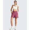 image:imageG4Free Chillwhisp Athletic Shorts for Women 4  High Waist Lightweight Casual Running Shorts Builtin Liner with PocketsDark Burgundy